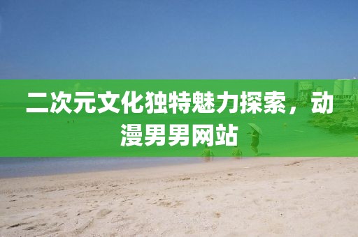 二次元文化獨特魅力探索，動漫男男網(wǎng)站