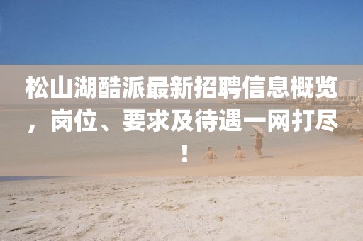 松山湖酷派最新招聘信息概覽，崗位、要求及待遇一網(wǎng)打盡！