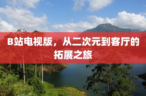 B站電視版，從二次元到客廳的拓展之旅