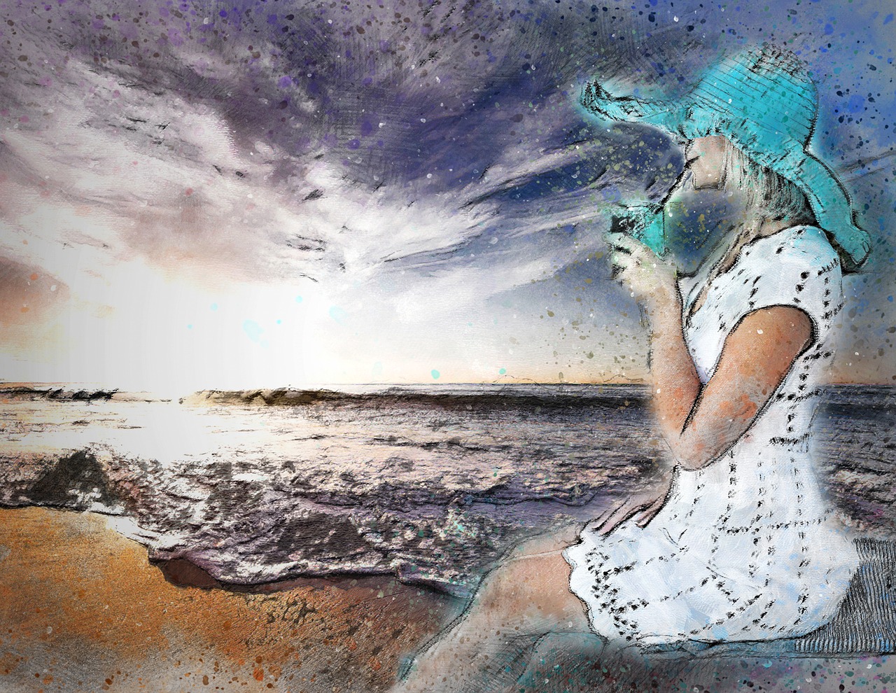 美女動(dòng)漫圖片的藝術(shù)世界，唯美瞬間與藝術(shù)的碰撞